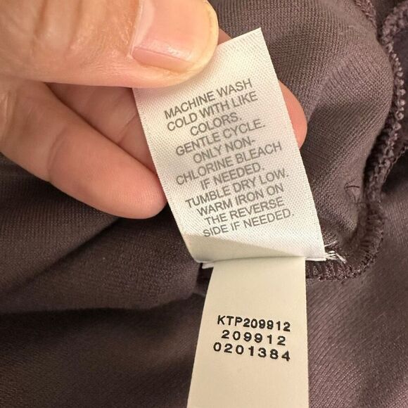 Purejill  by J.Jill Rum Raisin‎ Velvet Longsleeve Roundneck Tee Xs Petite New - Picture 9 of 10